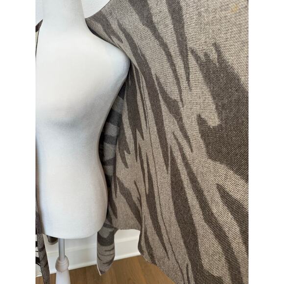 Chicos Animal Print Wrap Cotton Blend - Picture 3 of 6